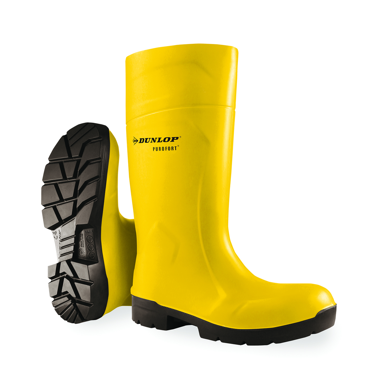 Purofort FoodPro Safety jaune, bottes  agroalimentaire en PU