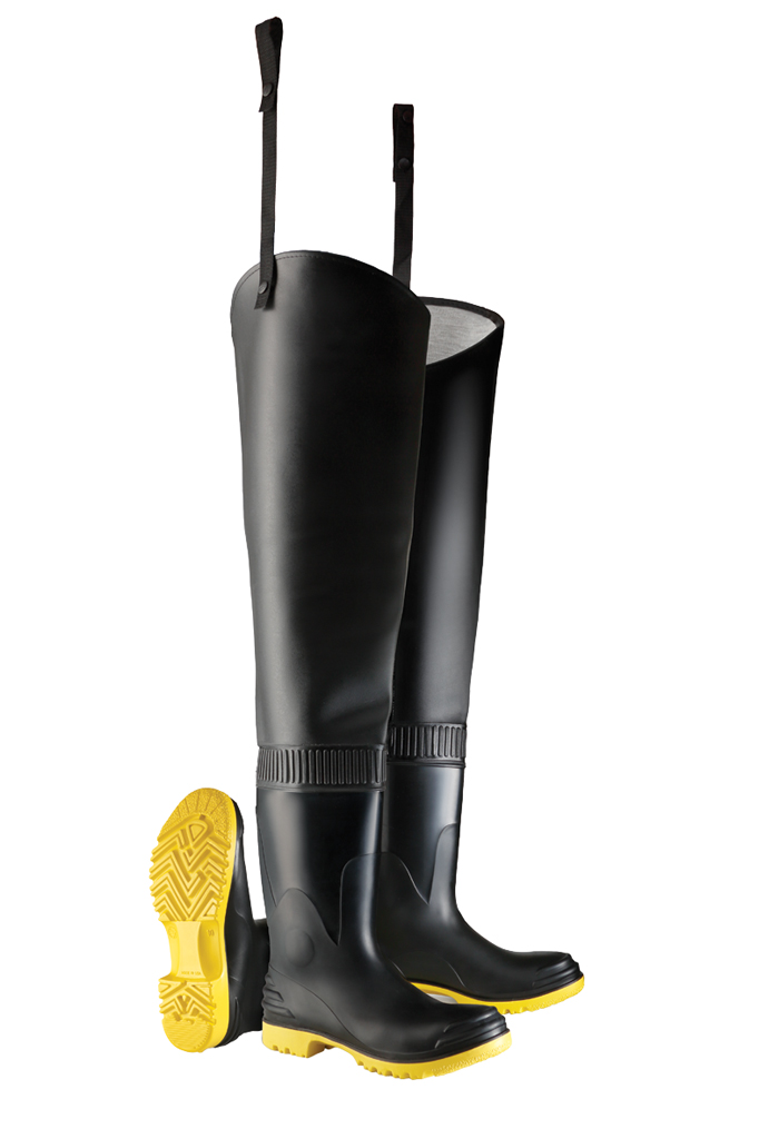 Thigh Wader Steel Toe & Midsole noir, bottes  de travail cuissardes