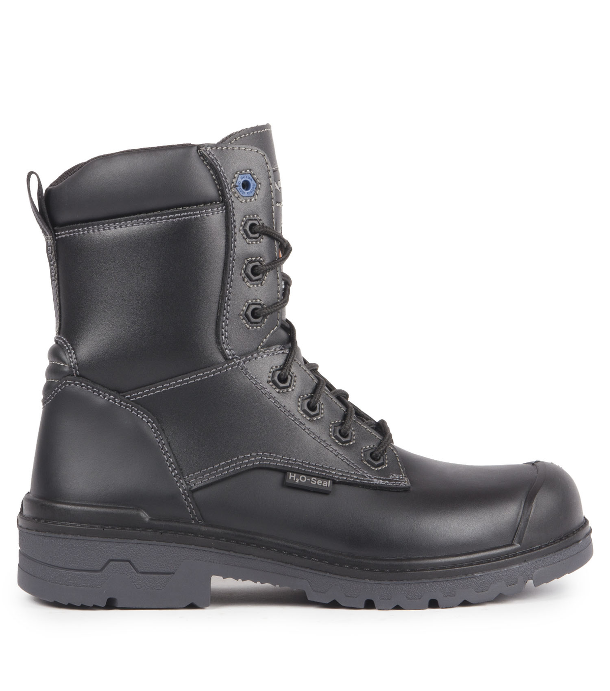 Progum, noir, bottes  de travail 8" en cuir, semelle antidérapante