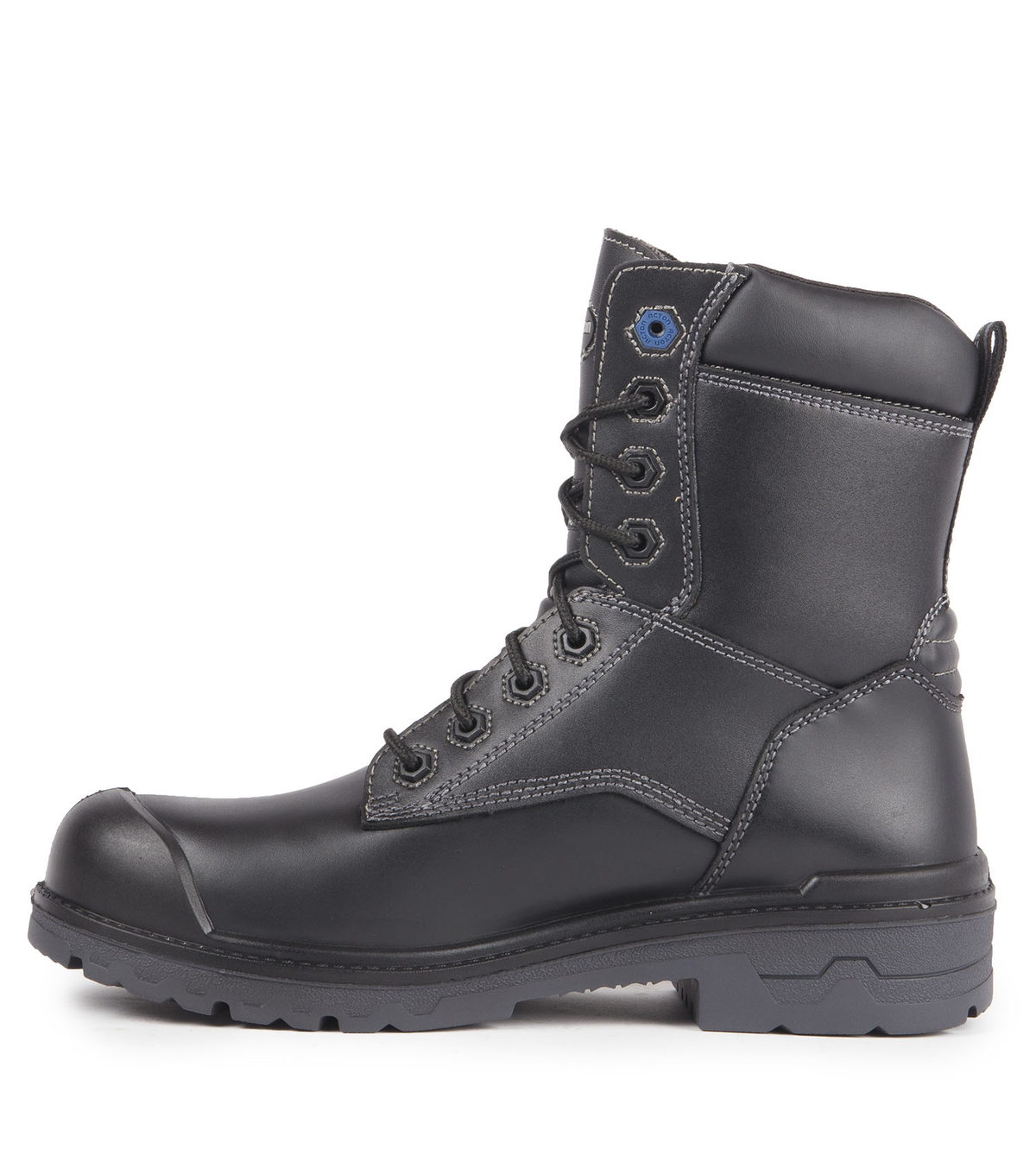 Progum, noir, bottes  de travail 8" en cuir, semelle antidérapante