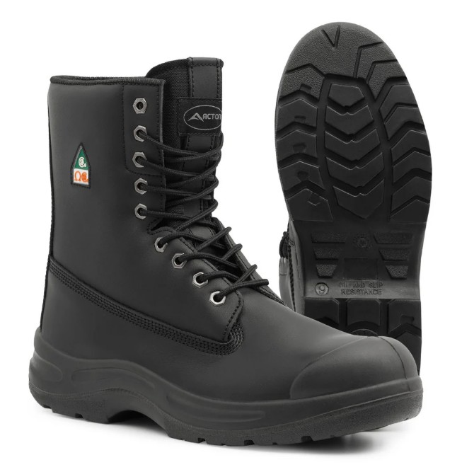 Protect8, noir, bottes de travail 8" en cuir