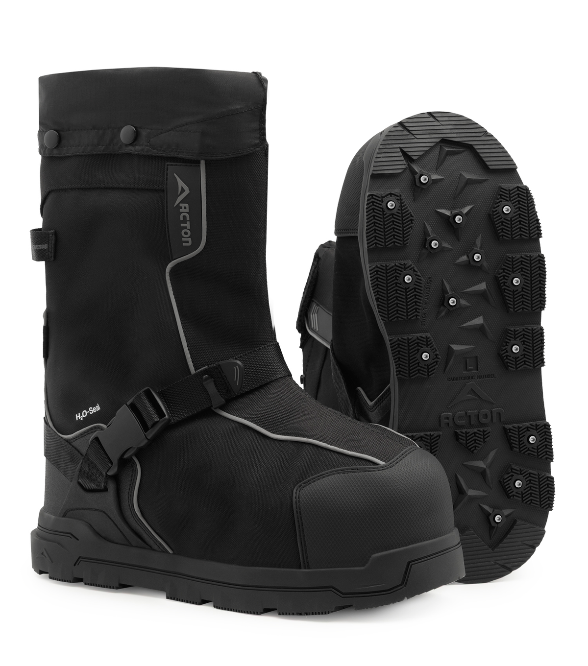 Frostshield cleats, noir, couvre-chaussures isolés avec crampons