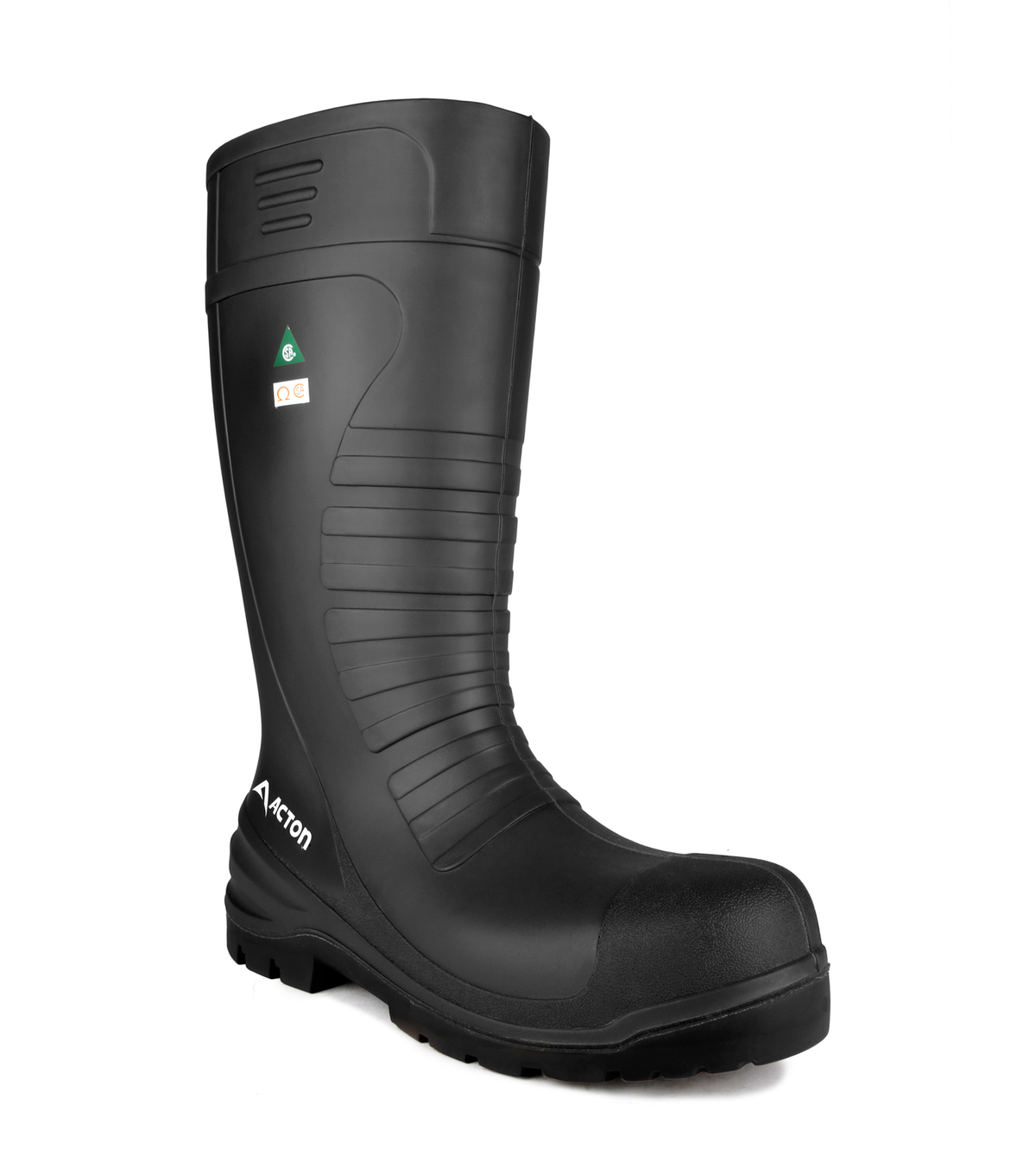 All terrain, noir, bottes  de travail 15'' imperméable en pu