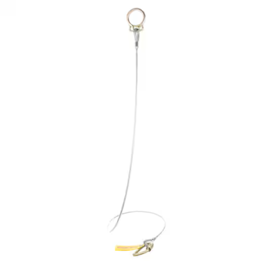 Ancrage adaptateur de fixation sûre à double anneau enduit de vinyle Protecta® , acier galvanisé, 6 pi (1, 8 m)