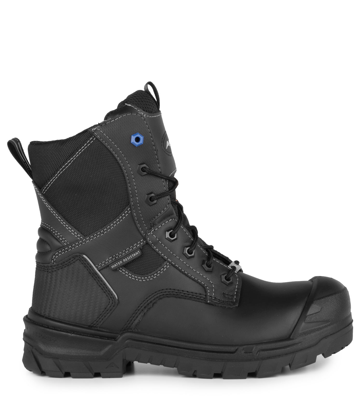 G3O, noir, bottes de travail 8" en cuir, semelle antidérapante