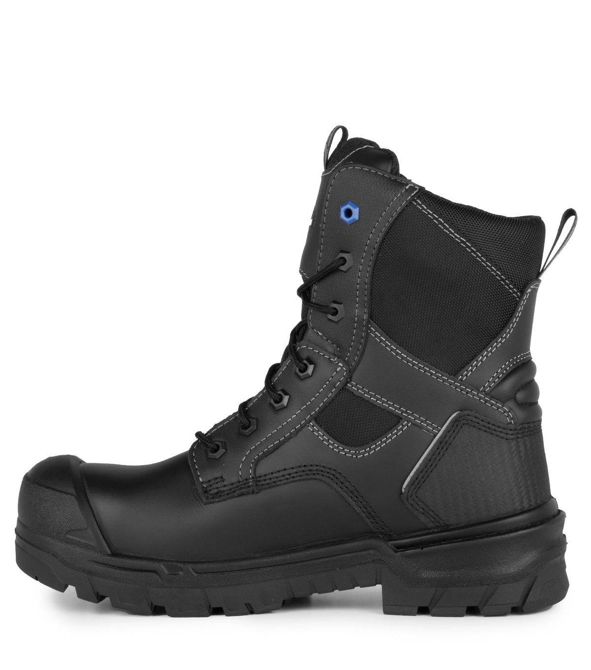 G3O, noir, bottes de travail 8" en cuir, semelle antidérapante