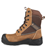G3O, marron, bottes  de travail 8" en cuir, semelle antidérapante