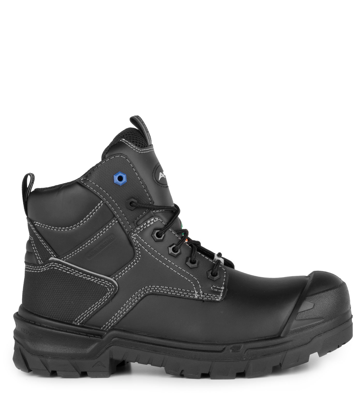 G3s, noir, bottes  de travail 6" en cuir, semelle antidérapante 4grip