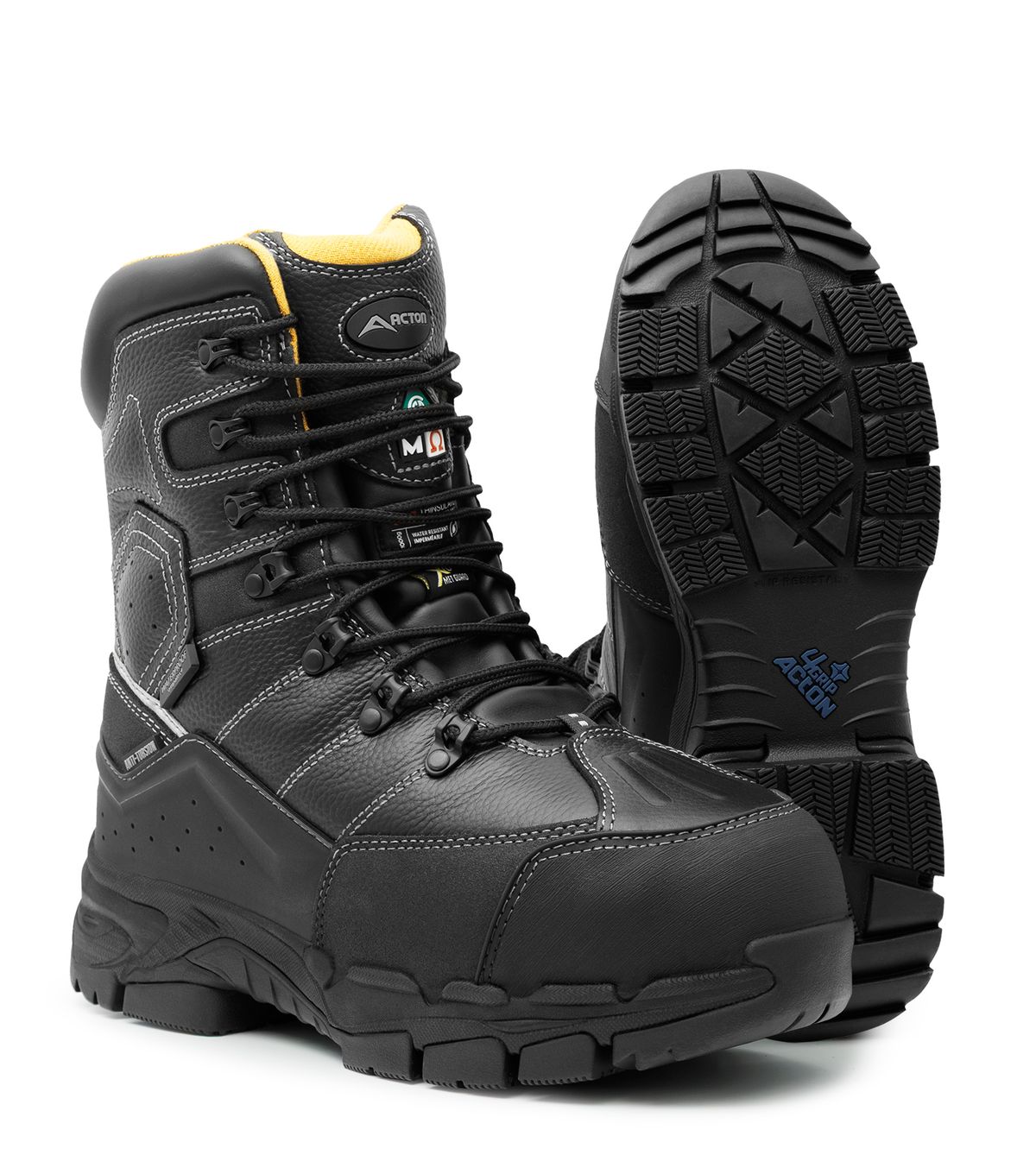 Cannonball, noir, bottes de travail 8'' isolées, métatarsienne