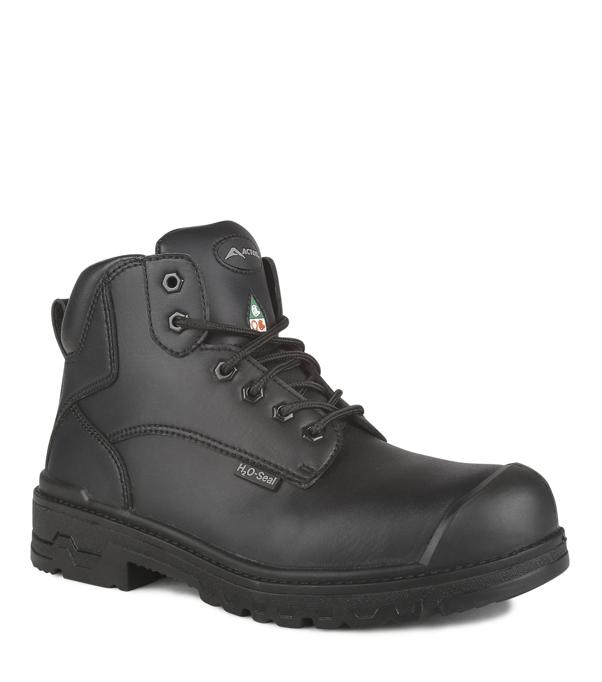 Profiber, noir, bottes de travail 6'' véganes en microfibre