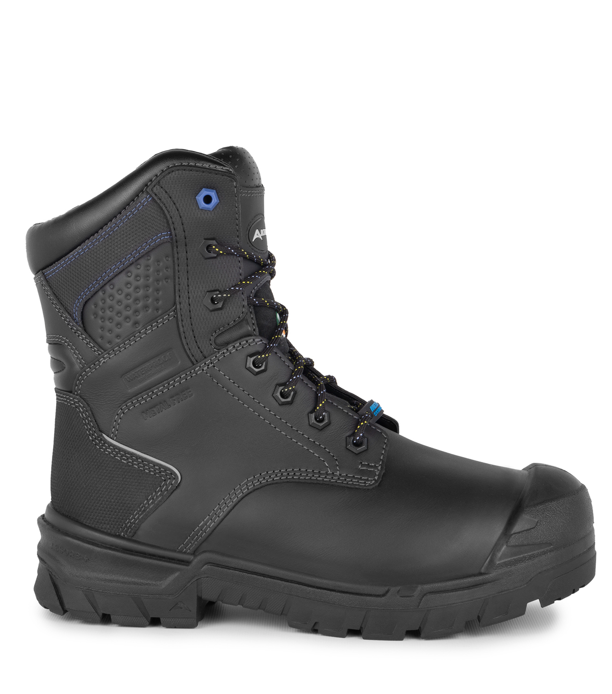 Crusher, noir, bottes de travail 8'' isolée, protection métatarsienne