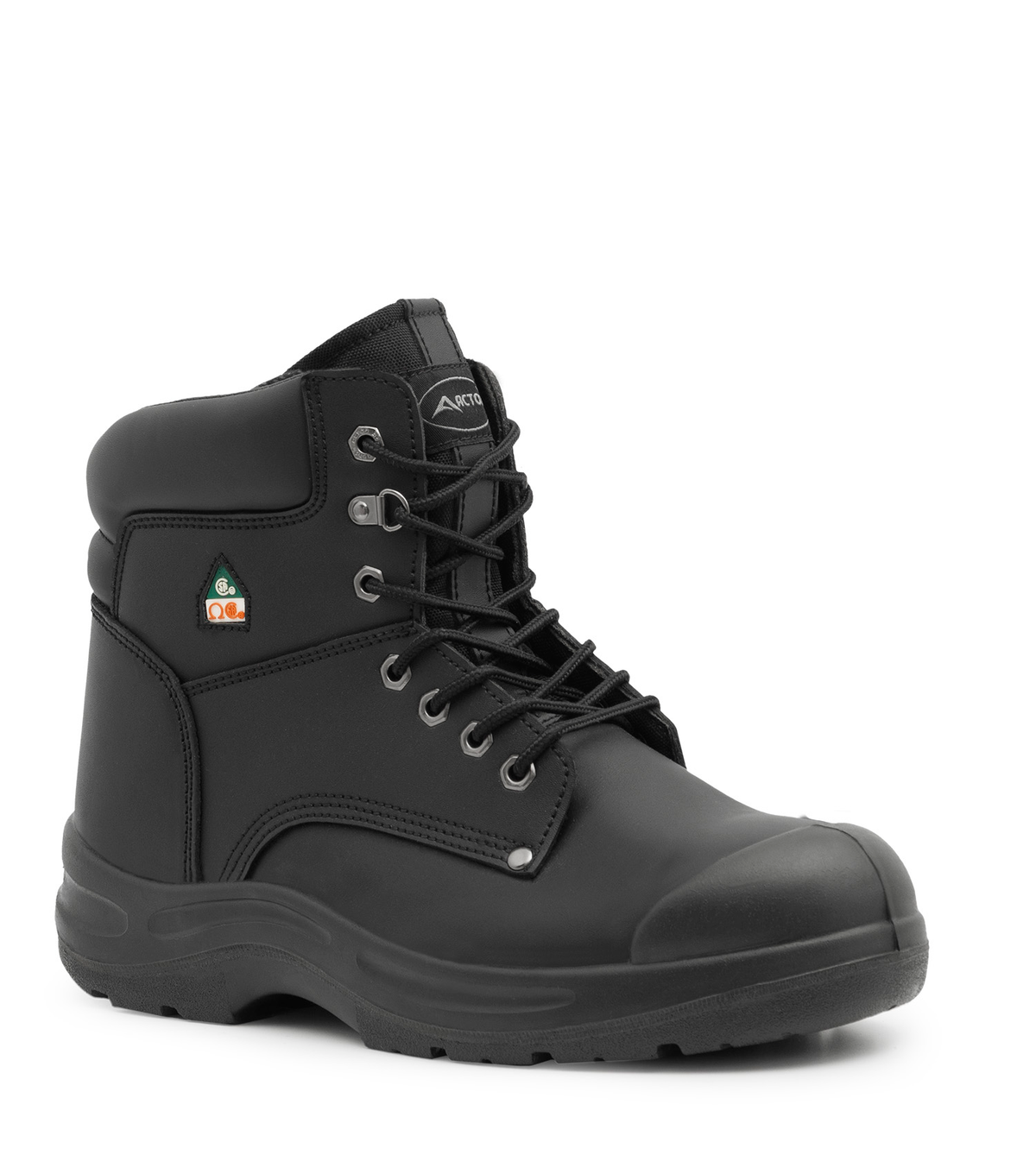 Protect6, noir, bottes  de travail 6" en cuir
