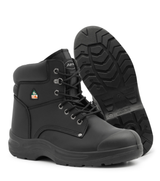 Protect6, noir, bottes  de travail 6" en cuir