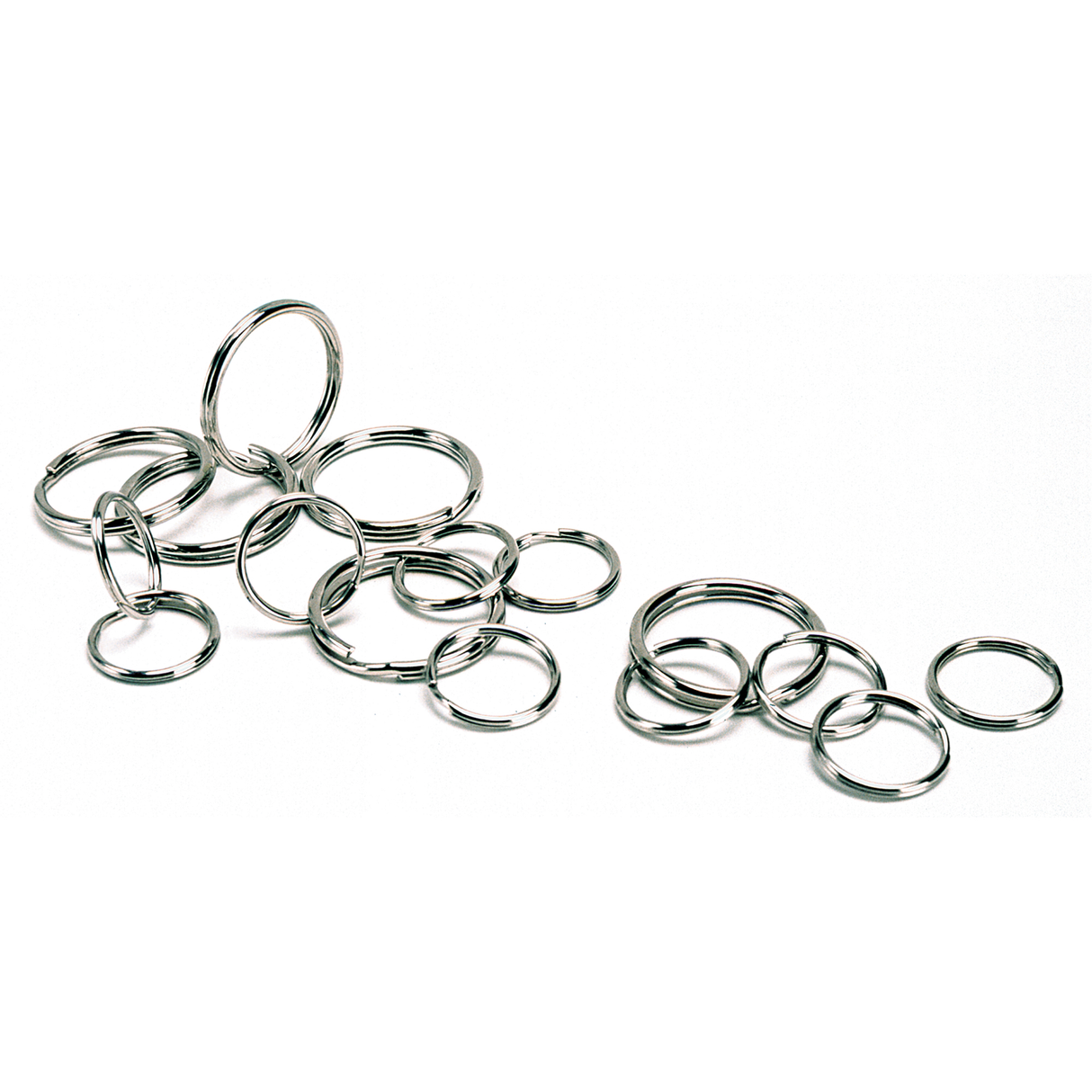 Paquet de 100 anneaux fendus pour étiquettes, 2", acier