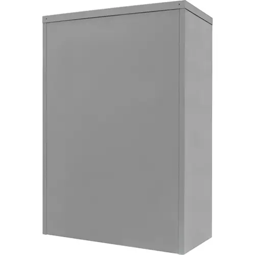 Armoire de rangement à hauteur de comptoir, acier, 2 Tablettes, 42" h x 30" la x 15" P, gris