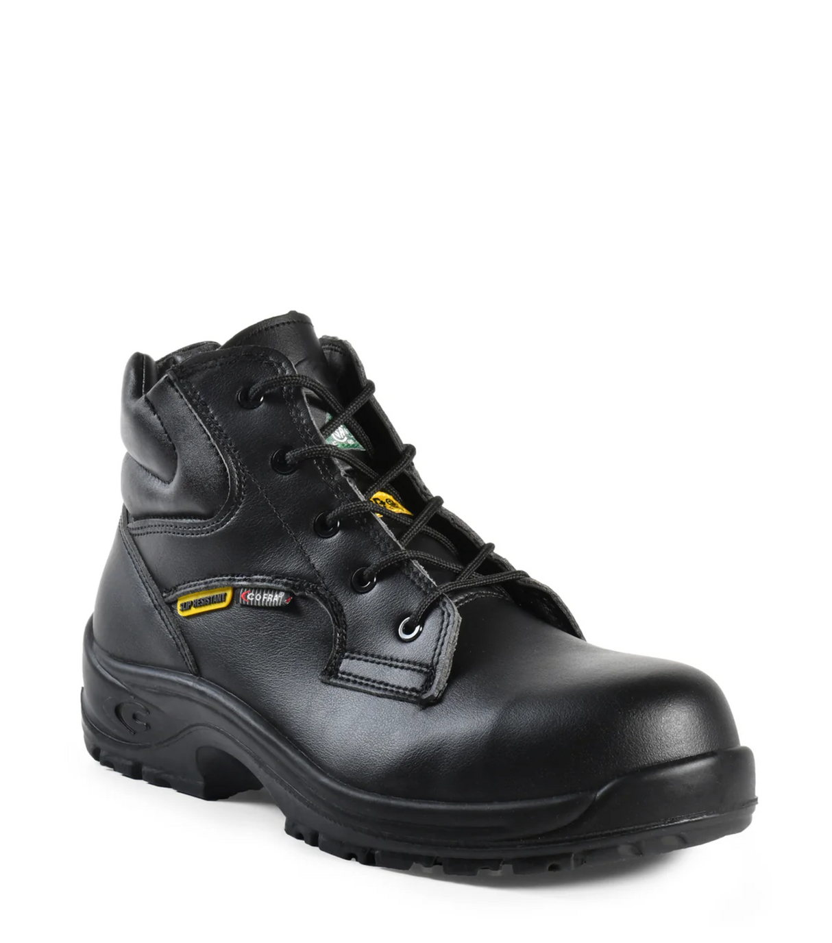 Bottes de travail véganes en microfibre. sans métal. liquid. noir