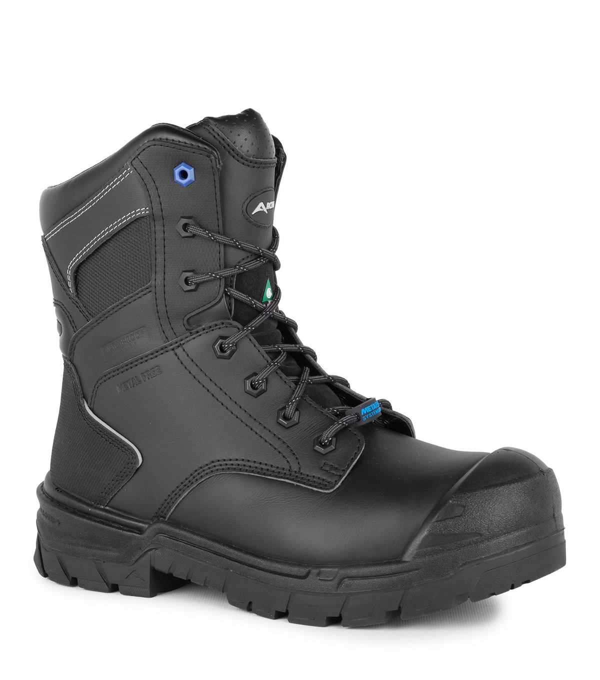 Driller, noir, bottes  de travail 8'', protection métatarsienne inter