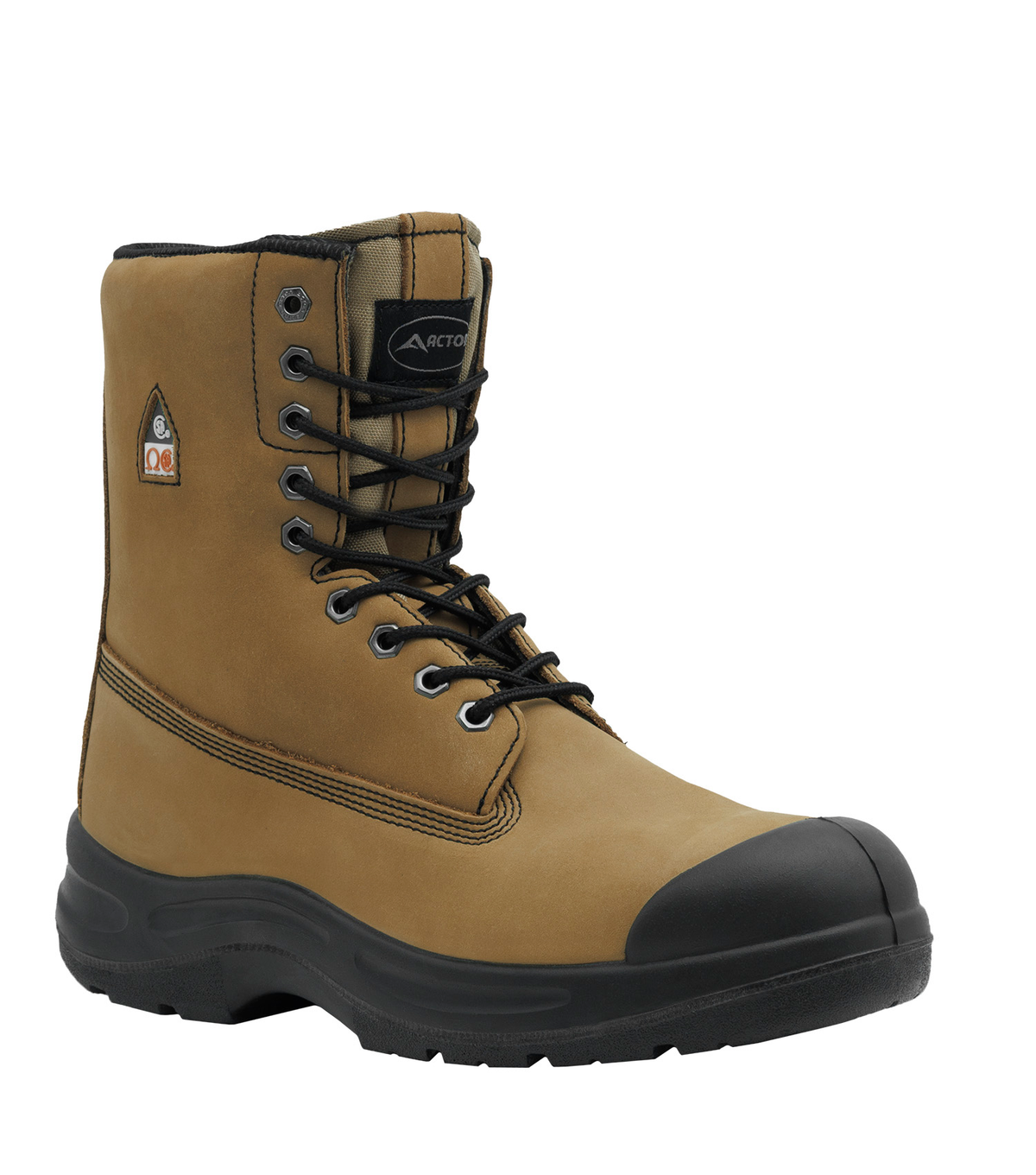 Protect8, tan, bottes  de travail 8" en cuir