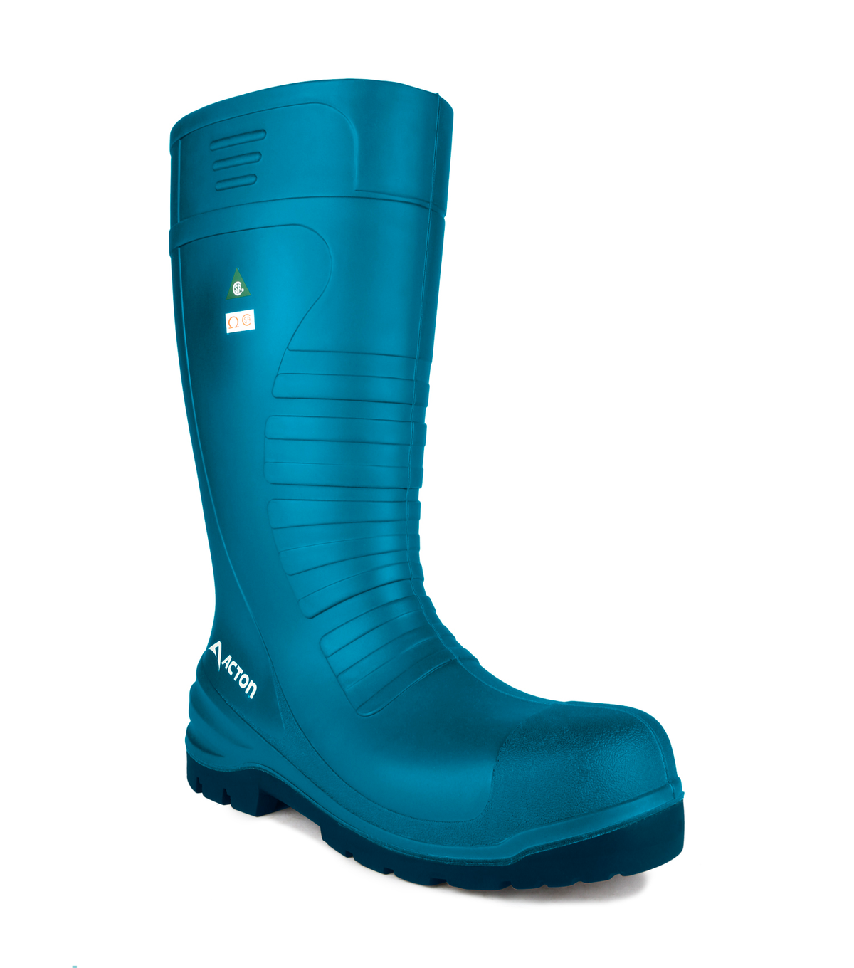 All terrain, bleu, bottes  de travail imperméable 15'' en pu