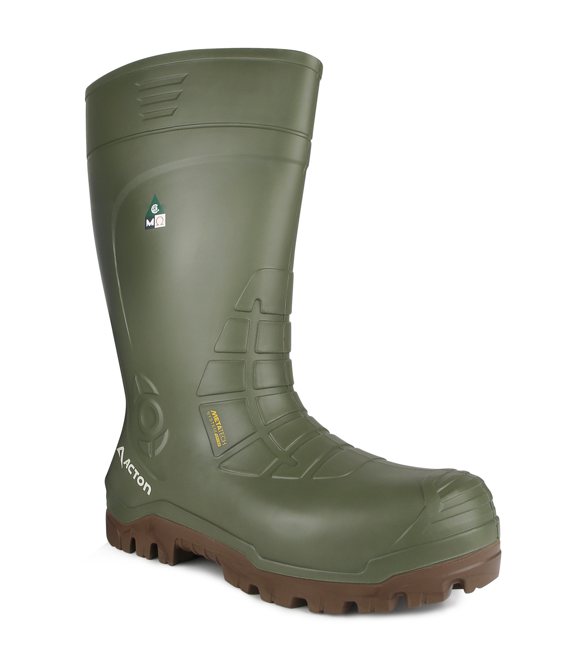 Bering, vert, bottes  de travail pu 15'' avec protection métatarsienne