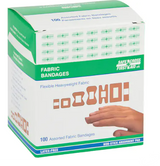 Boite de 100 bandages, Assorti, Tissu, Stérile