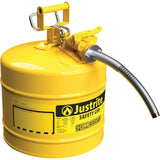Bidons sécuritaires, Type II, Acier, 5 gal. US, Jaune, Homologué FM/Listé UL/ULC