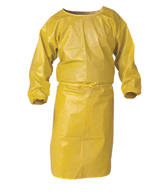 Blouse de protection contre la vaporisation de produits chimiques A70 KLEENGUARD, polypropylène, jaune, 34" la x 44" lo
