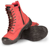 S558 Rouge, bottes  de travail 8" en cuir nubuck, cap en acier pour femme