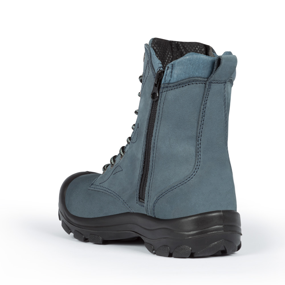 S558 Marine, bottes  de travail 8" en cuir nubuck, cap en acier pour femme