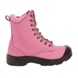 S558 Rose, bottes  de travail 8" en cuir nubuck, cap en acier pour femme