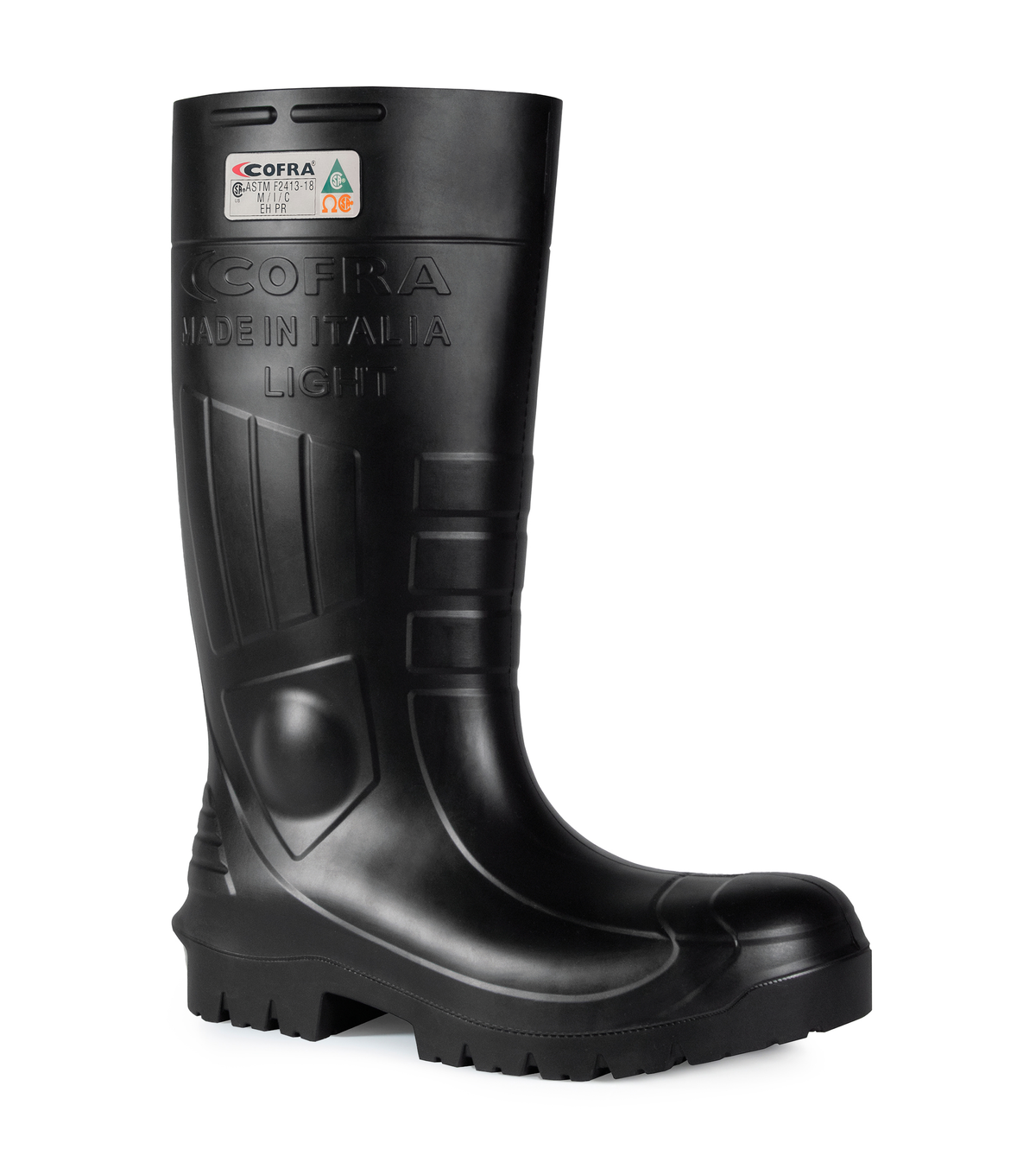 Light Noir, bottes  de travail imperméable 16" sans métal en PU