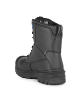 G3M, noir, bottes  de travail 8" en cuir, semelle antidérapante