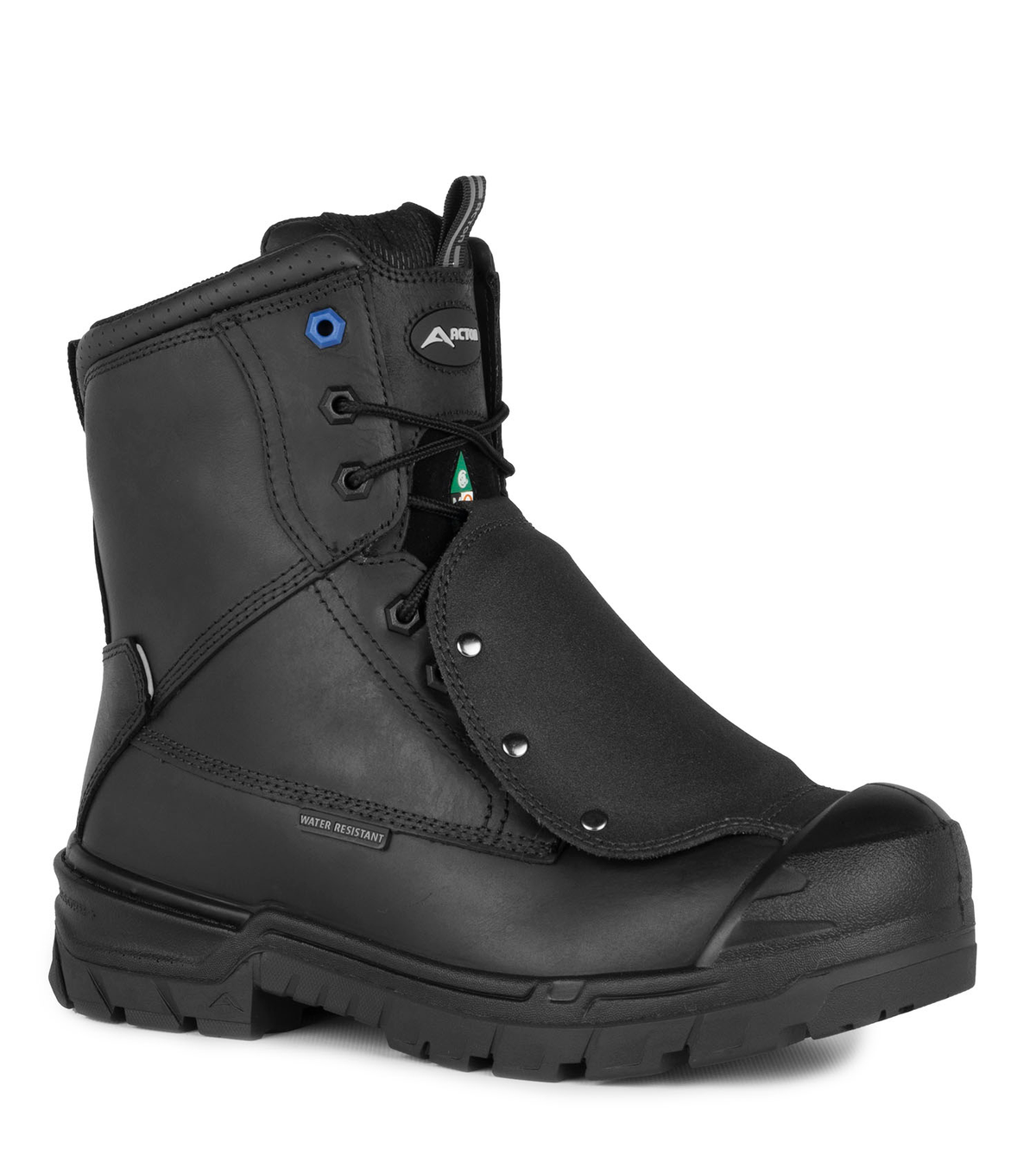 G3E, noir, bottes de travail 8" avec protection métatarsienne externe