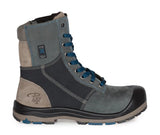 Pf368 Bottes de travail 8" en cuir, cap en acier pour femme, marine, grandeur 5