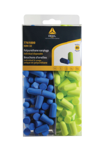 Paquet de 80 bouchons d'oreilles individuels à usage unique avec son sachet distributeur