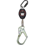 Cordage de sécurité autorétractable avec mousqueton moyen Dynamic, Polyester, Pivotant