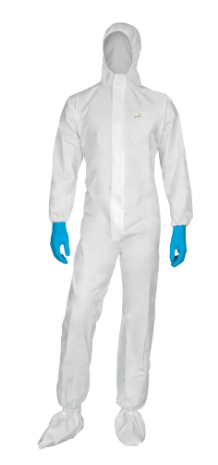 DT115, Combinaison de protection chimique jetable antistatique type 5 étanche aux particules sèches offrant une bonne respirabilité