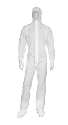 DT215, Combinaison de protection chimique jetable type 5 étanche aux particules sèches offrant une bonne respirabilité