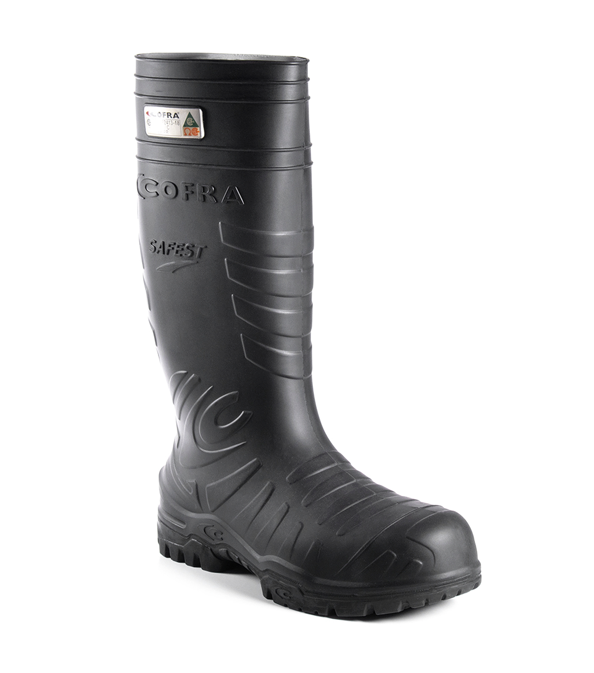 Safest Noir, bottes  imperméables de travail 15" sans métal en PU