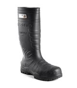 Safest, noir, bottes  imperméables de travail 15" sans métal en PU