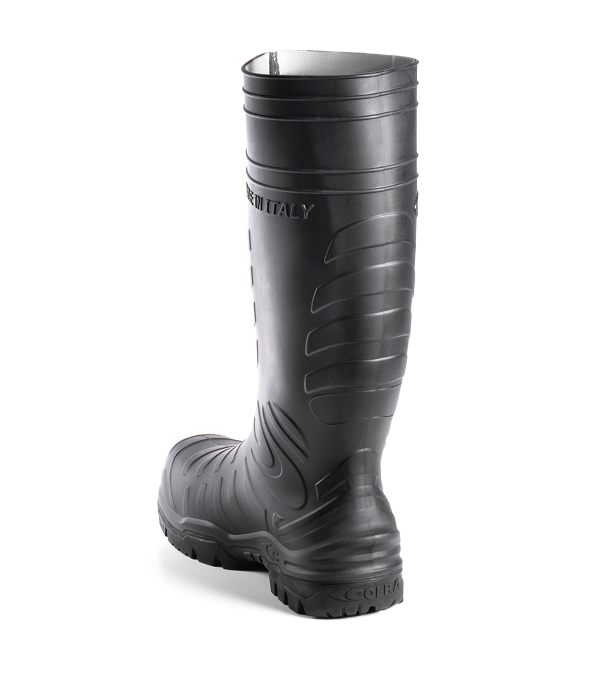 Safest, noir, bottes  imperméables de travail 15" sans métal en PU