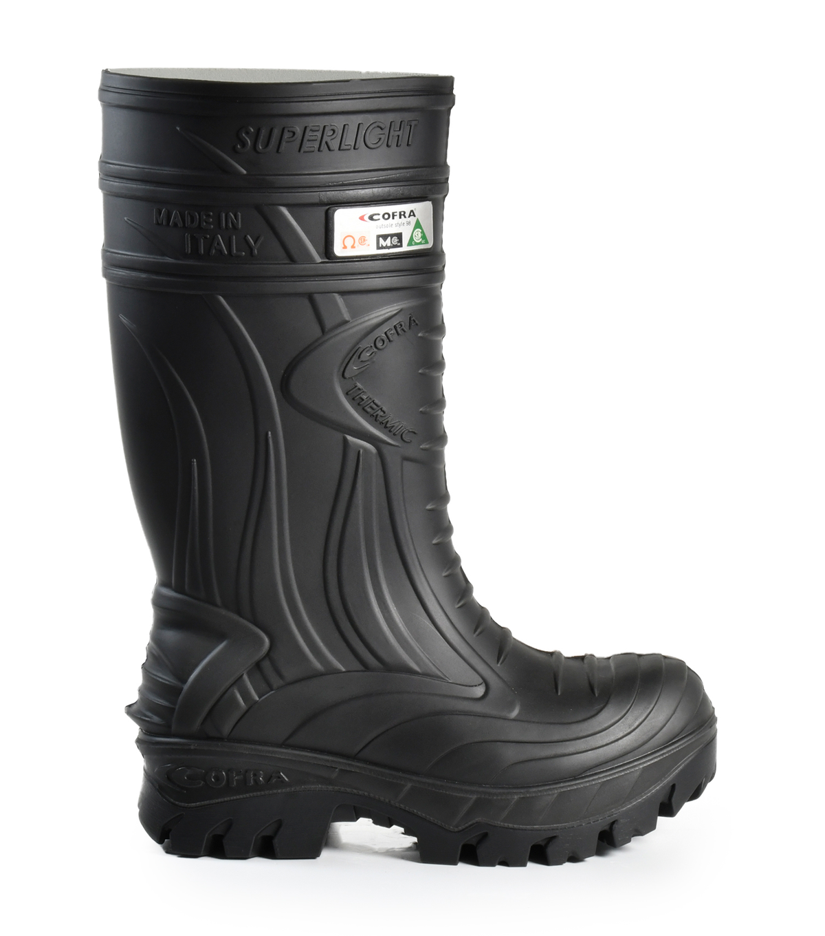 Thermic, noir, bottes  de travail isolées, protection métatarsienne