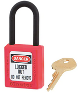 Cadenas diélectrique Zenex, cadenas de sécurité, clés différentes, thermoplastique, largeur de 1-1/2"