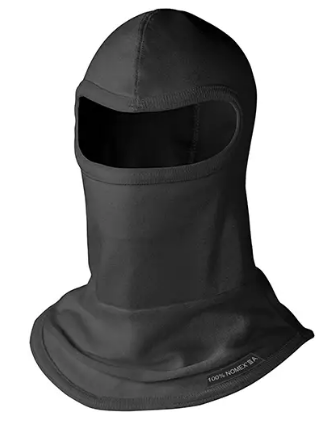 C214BK Cagoule à un trou en tricot moyen, noir, Nomex