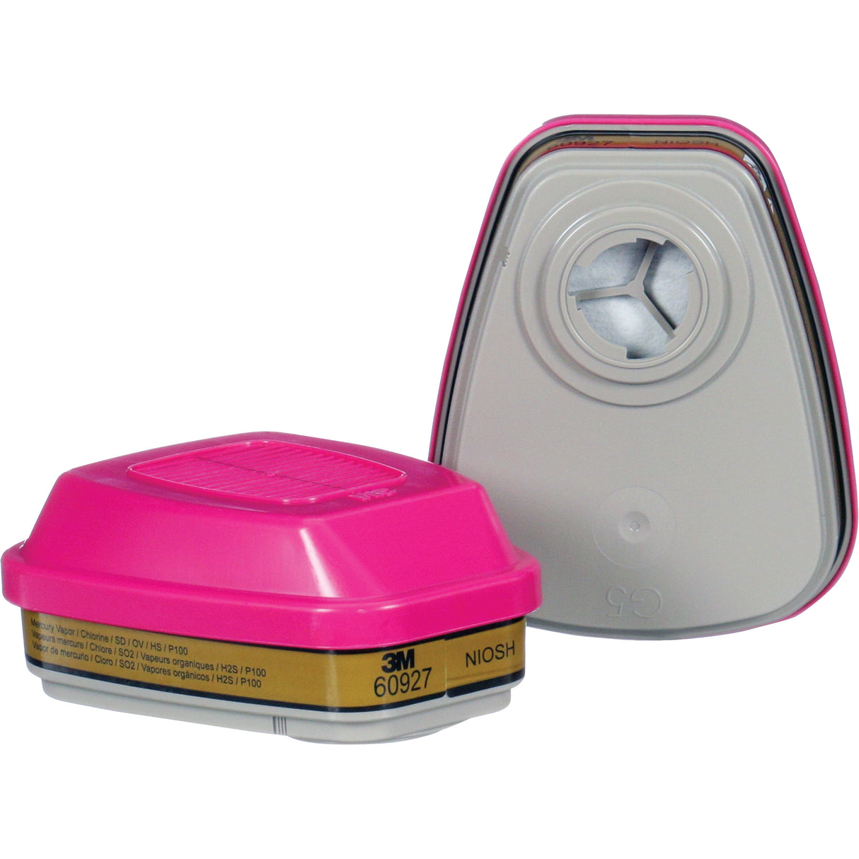 Paquet de 2 cartouches, Combinaison cartouche et filtre contre les particules pour gaz/vapeurs, Gaz multiples/Vapeurs/P100