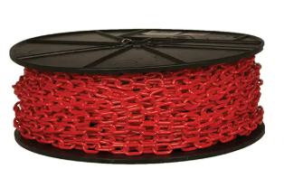 Chaîne en plastique, Rouge 500'