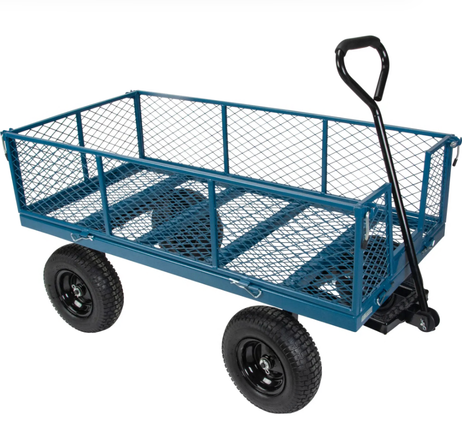 Wagon avec côtés rabattables, 24" la x 48" la x Capacité 800 lb