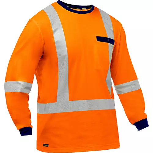 Chemise à manches longues et X au dos Bisley . Poly-coton. 2T-Grand