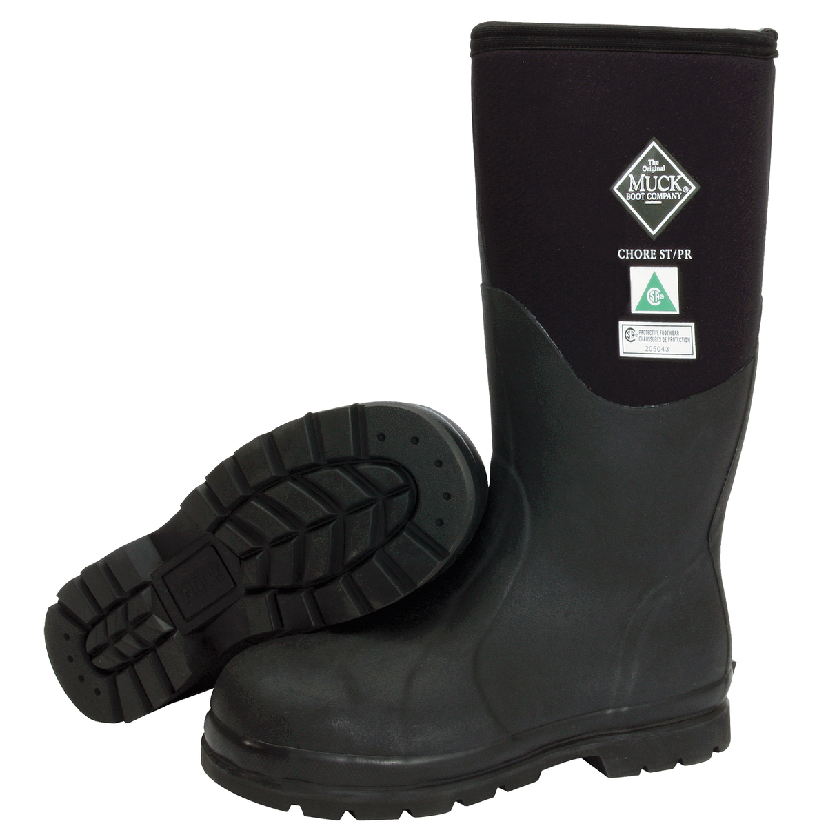 Bottes de travail avec doublure en molleton Chore Classic, caoutchouc, embout acier, semelle résistant aux perforations