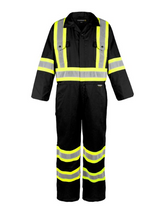 Combinaison non doublée haute visibilité, noir